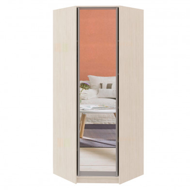 Угловой шкаф диагональный распашная дверь с зеркалом Модерн 120
